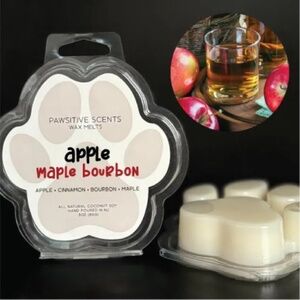 Paw Print Wax Melt/Apple Maple Bourbon Scent/Coconut Soy Wax/100% Vegan
